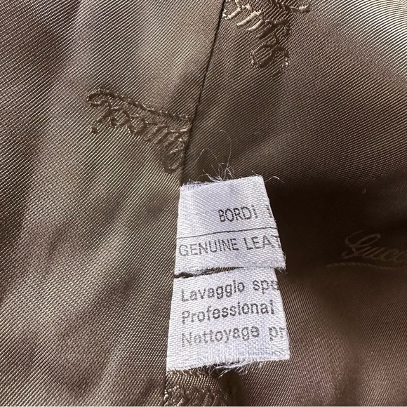 Vintage Gucci Wool blazer Leather Trim 48 Dolman Sleeve - Picture 10 of 15